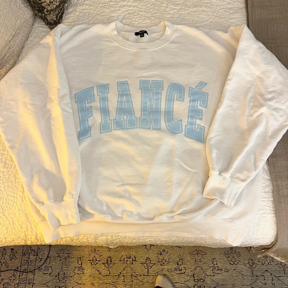 The Bar Fiancé White Sweatshirt